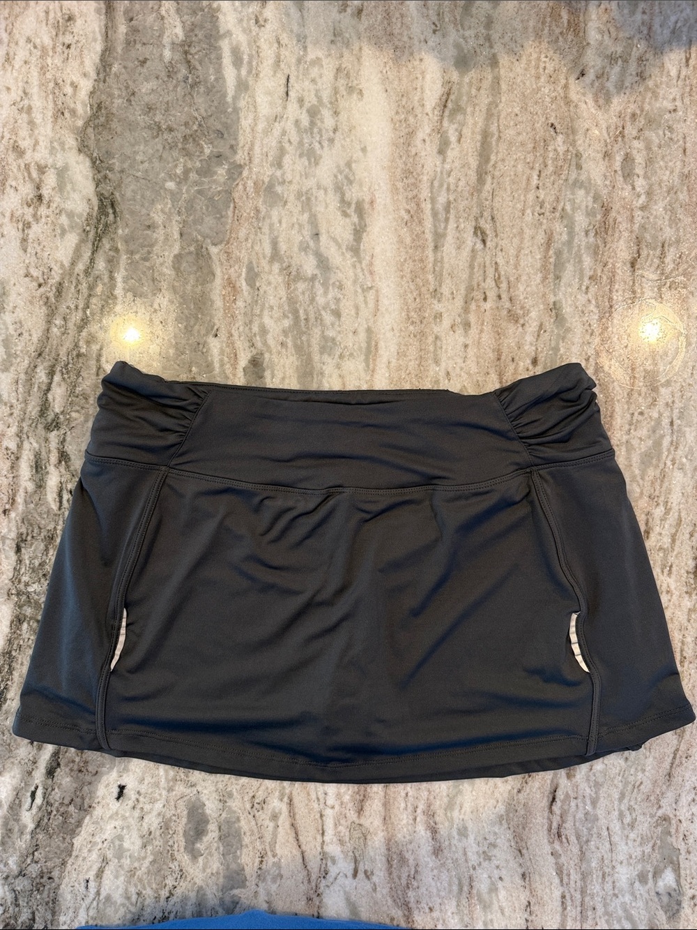 Hind Black Women's Athletic Skort with shorts and back zip key pocket - L 12/14